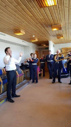 1. mai 2017: Oppvarming før konsert Foto: Linda Aune