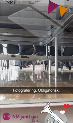 Obligatorisk fotografering Fra NMF sin Snapchat